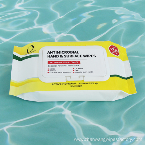 Protective Antibacterial Disinfectant Alcohol Wet Wipes